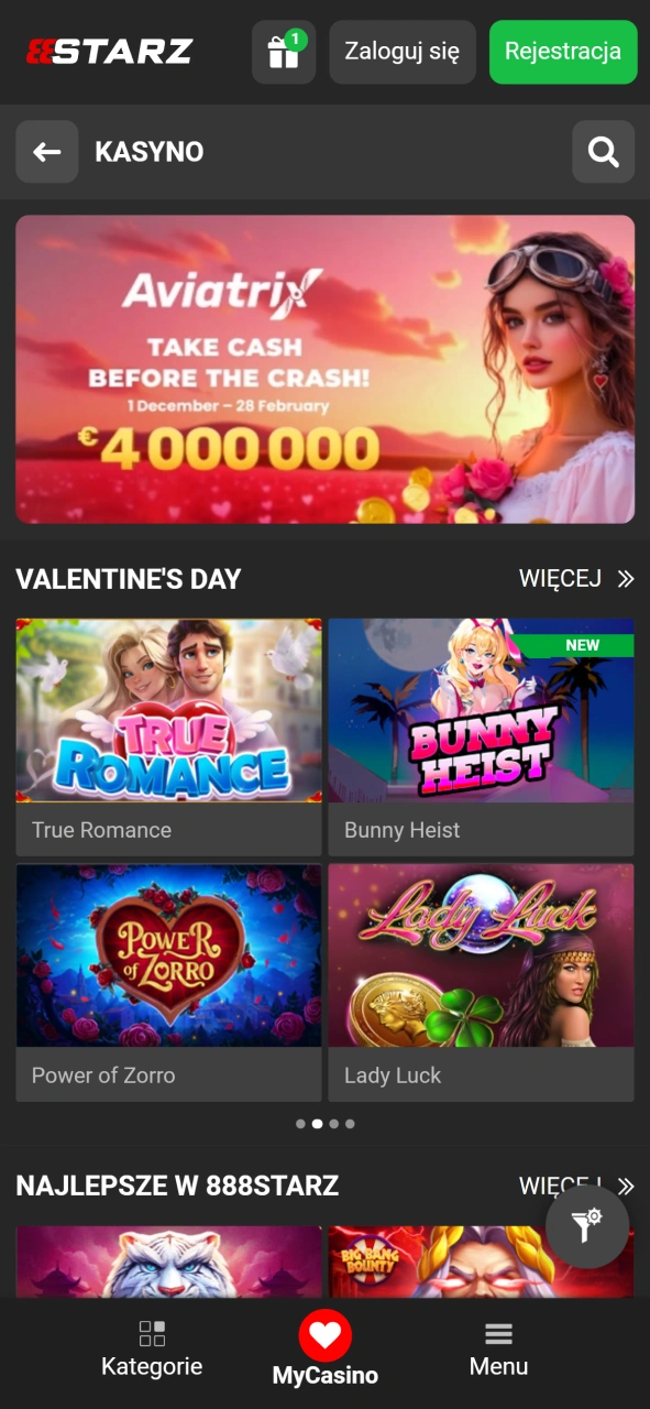 Graj w mobilne gry kasynowe na oficjalnej stronie 888starz dzisiaj.