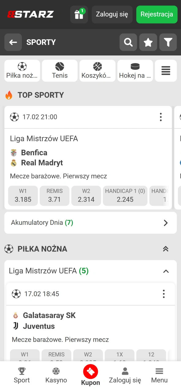 Obstawiaj mecze w aplikacji na oficjalnej stronie 888starz bardzo szybko.