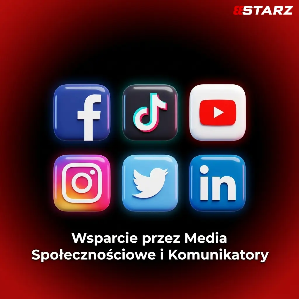 Wsparcie 888starz przez media społecznościowe – Telegram, Twitter, Instagram i Facebook dla graczy z Polski