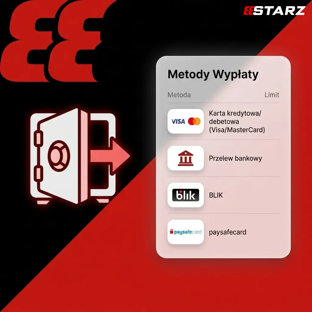 Metody wypłat na 888starz: Visa, BLIK, Skrill, Neteller i przelew bankowy dla polskich graczy