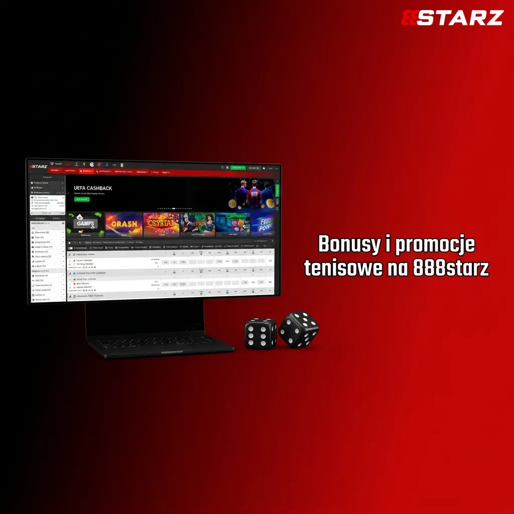 Bonusy i promocje tenisowe na 888starz – pakiet powitalny 220% do 1542 PLN na zakłady sportowe